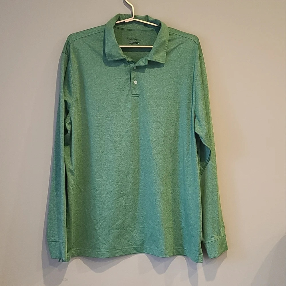 Walter Hagen Hydro dri men's green long sleeve polo sz.XL